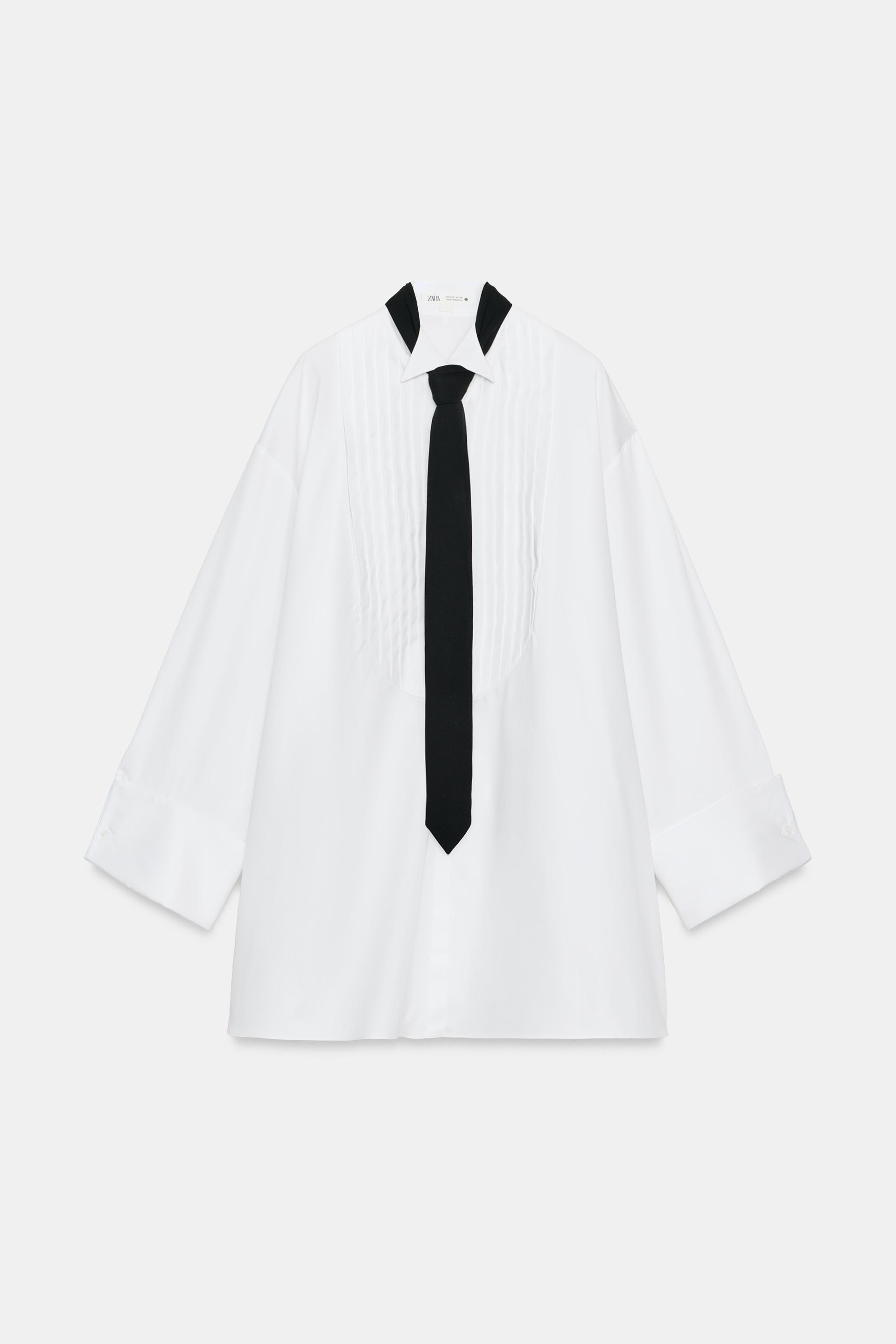 ZW COLLECTION LIMITED EDITION OVERSIZED SHIRT WITH TIE